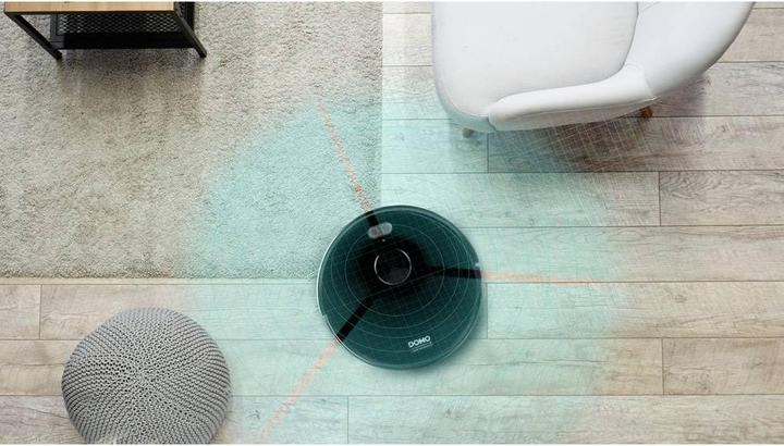 Image du produit Domo DO7298S Robot aspirateur/balayeur Noir App contrôlé, télécommandé, avec Wis (Robot d'aspiration et de nettoyage)
