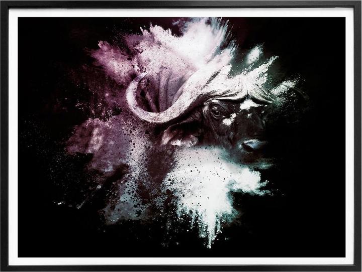 Image du produit Trenddeko Explosion sauvage : le buffle d'eau (80 x 60 cm)
