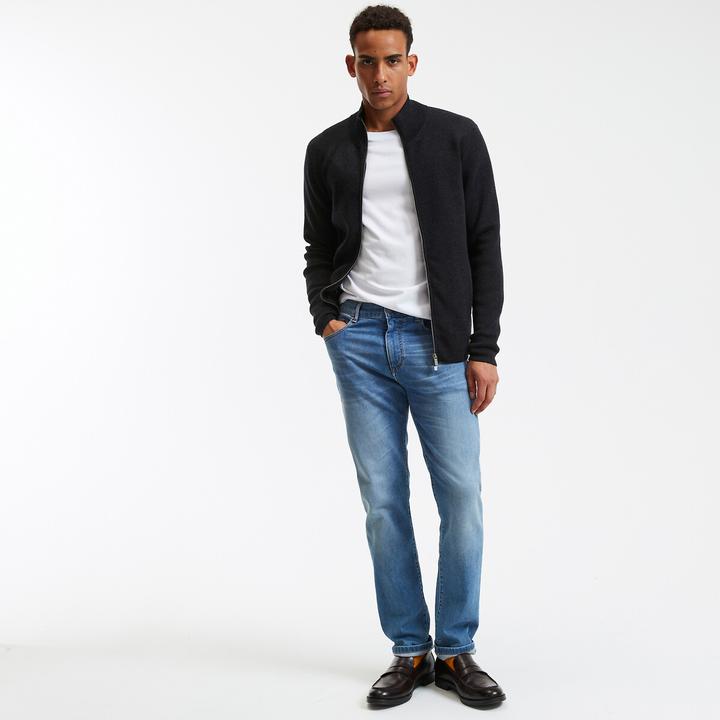 Actual product image La Redoute Collections Signature Merino Wool Cardigan with Zipper (XL)