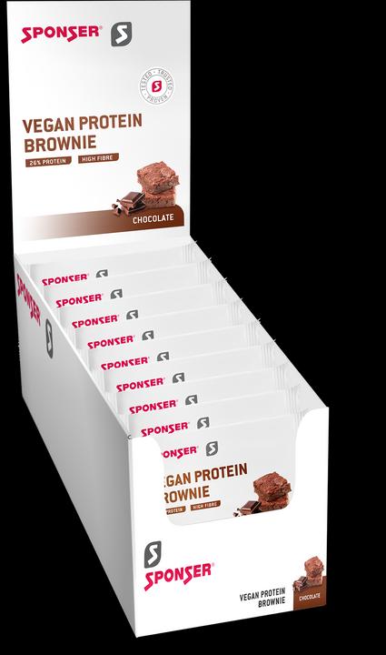 Immagine prodotto Sponser Brownie proteico vegano (Cioccolato, Cioccolatino, Chocolate, 12 pz., 600 g)
