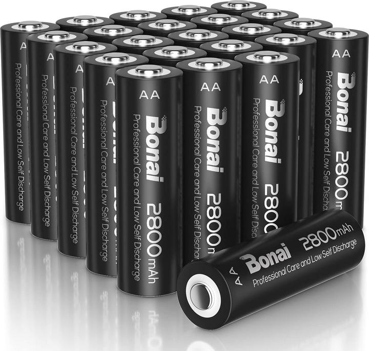 Bonai Wiederaufladbare Batterien (24 Stk., AA, 2800 mAh)