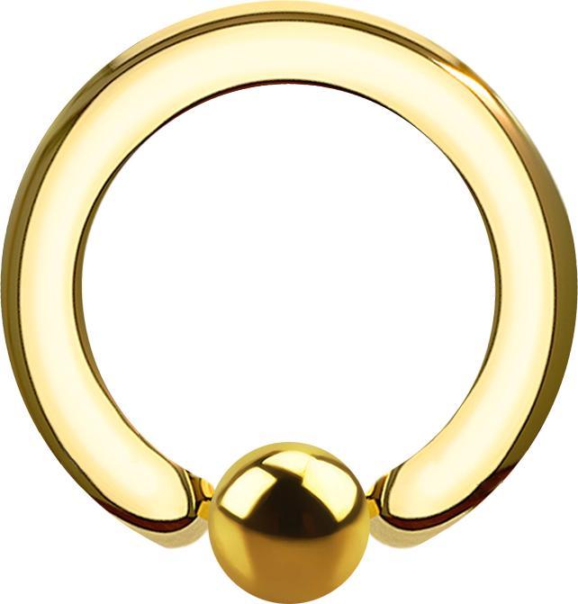 Star Piercing Ball Closure Ring vergoldet (Chirurgenstahl 316L, ohne Messing)