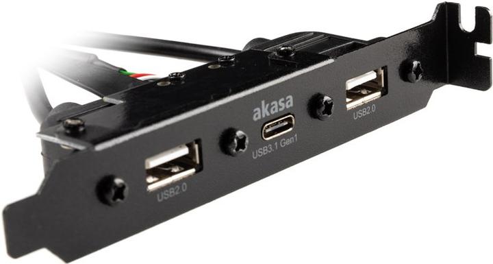 Image du produit Akasa Câble adaptateur interne USB 3.0/2.0 vers externe USB-C et 2x USB 2.0 type A (0.40 m, USB 3.0, USB 2.0)