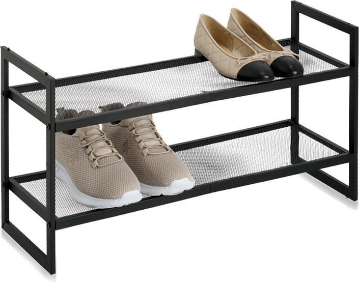 Actual product image Zeller Present Schuhregal mit 2 Ablagen Metall 70x24x36 cm