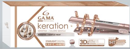Immagine prodotto GAMA GA.MA Starlight 3D Keration, Ferro da stiro, Caldo, 150 °C, 230 °C, Rosa, Anello per appenderlo (Piastra per capelli)