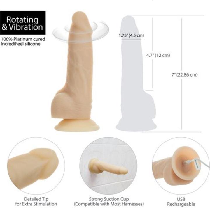 Produktbild Naked Addiction Realistischer rotierender Dildo mit Fernbedienung 23 cm