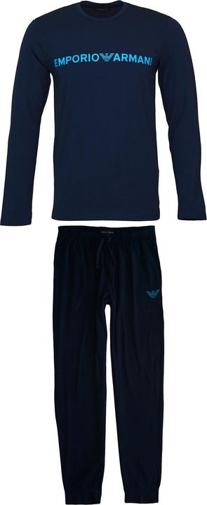 Emporio Armani Schlafanzug Pyjama aus Bio-Baumwolle und Megalogo