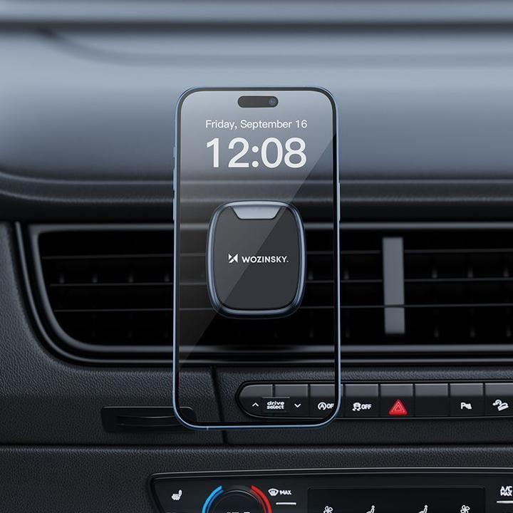 Actual product image Wozinsky WUMTK magnetic phone holder for car air vent - black