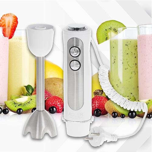 Actual product image Adler AD 4625w Hand Blender, 5 speed settings, 1500W, White (EU plug)