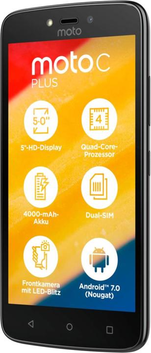 Image du produit Motorola Moto C Plus (16 Go, Noir étoilé, 5", Double SIM hybride, 8 Mpx, 4G)