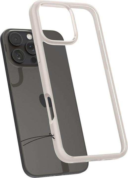 Actual product image Spigen Ultra Hybrid iPhone 16 Pro natural titanium/tytanowy ACS08127 (Apple iPhone 16 Pro)