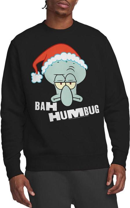 Immagine prodotto Spongebob Squarepants Bah Humbug Felpa Natale Squidward Adulto Unisex (S)