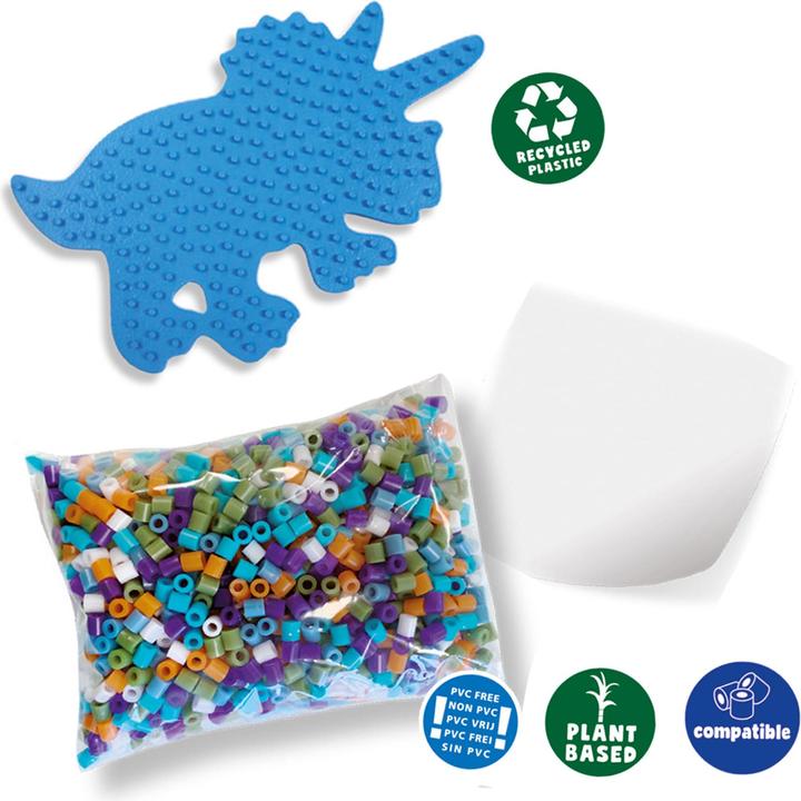Actual product image Ses Green Beedz - Ironing Bead Set Triceratops Dino