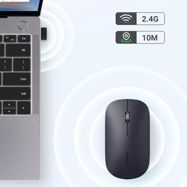 Produktbild Ugreen Portable Wireless Mouse (Black) (Kabellos)