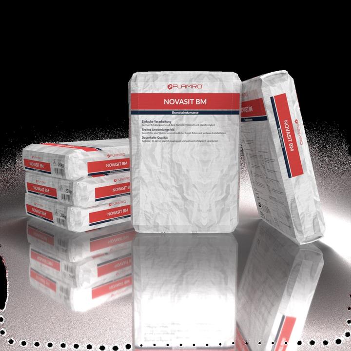 Produktbild Flamro 01161000 NOVASIT BM im 20kg Sack Brandschutzmasse f.Kabel-/Kombiabschott (1 x, 20 kg)