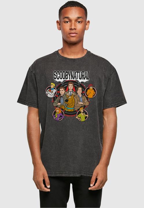 Actual product image Absolute Cult Scooby - Natural Characters Acid Washed Oversized Tee - 114391 (L)
