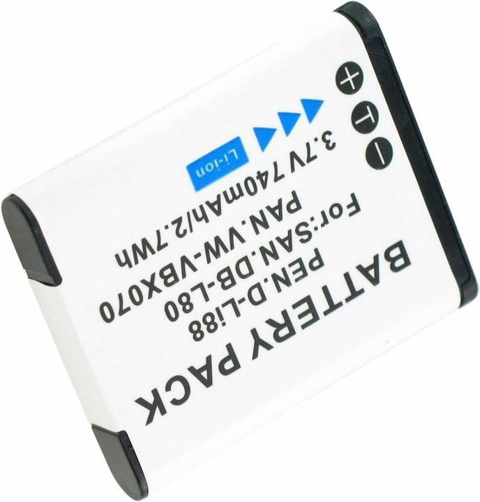 Produktbild Sanyo Akku DB-L80, DMX-CG10, VPC-CG10, VPC-X1200 (Kamera Akku)