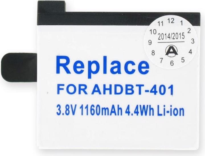 Actual product image GoPro Akku Hero 4 Akku AHDBT-401, BT-401 (Camera battery)