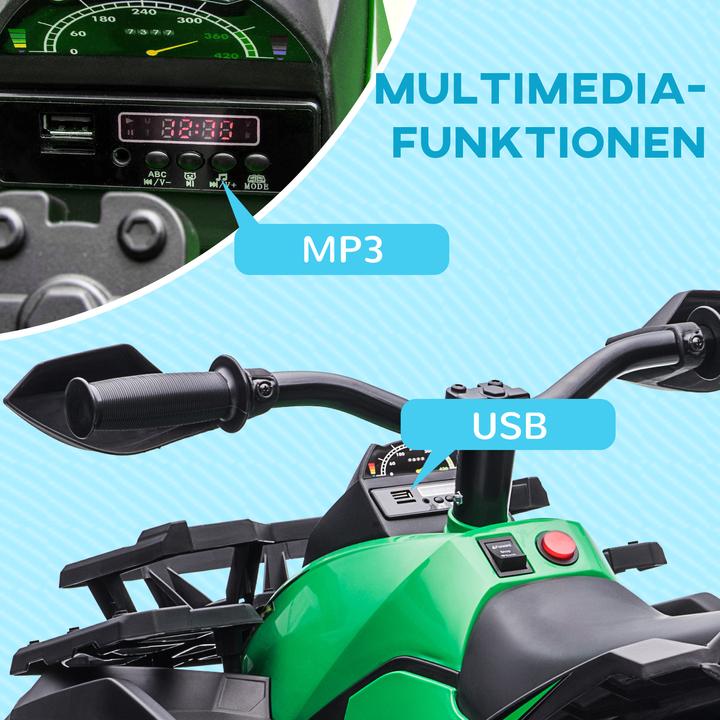 Produktbild Homcom Kinder Elektrofahrzeug Metall, Kunststoff Grün (12 V)
