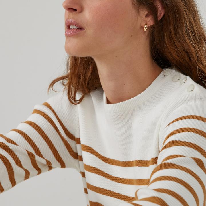 Produktbild La Redoute Collections Matrosenpullover aus Bio-Baumwolle (S)