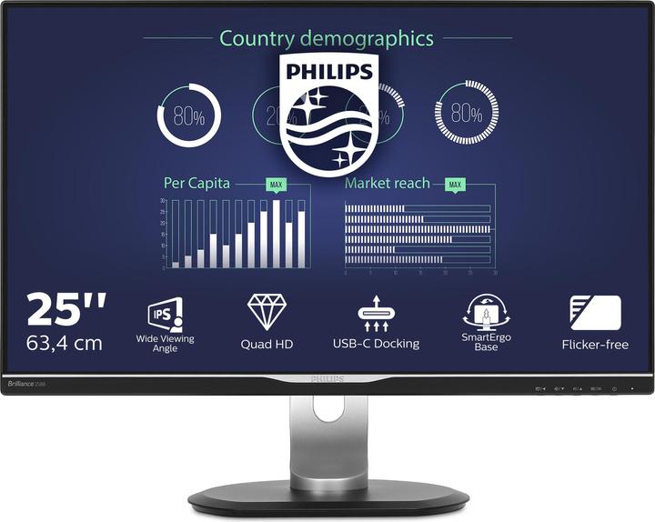 Produktbild Philips 258b6queb (2560 x 1440 Pixel, 25")