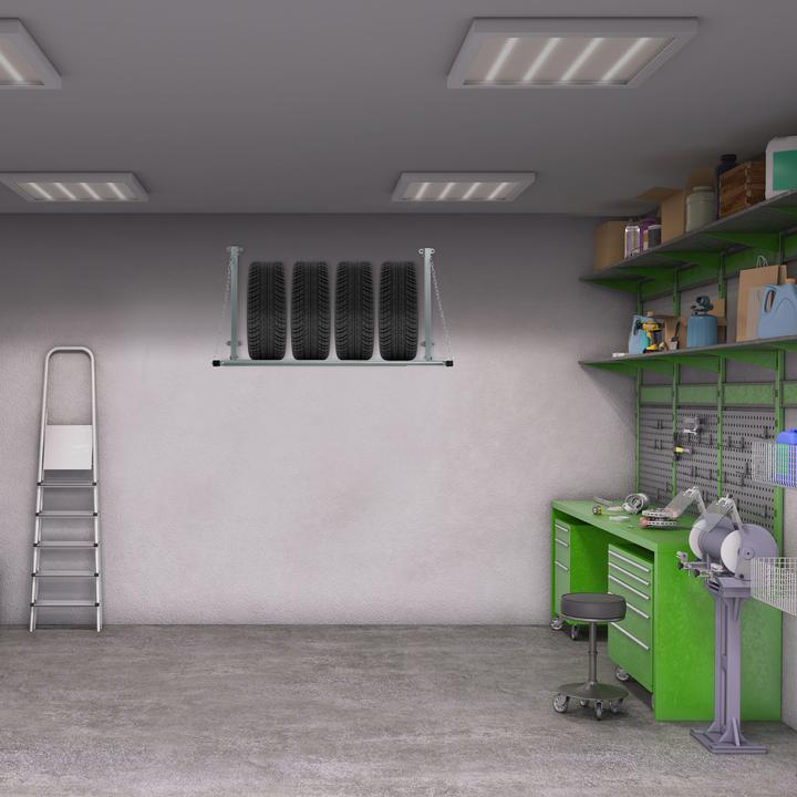 Actual product image Relaxdays Wall-mounted tyre rack