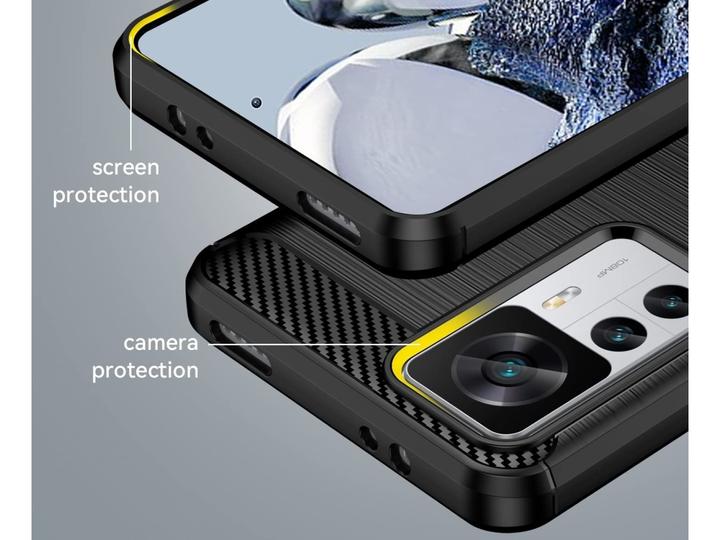 Produktbild Screenguard Xiaomi 12T Pro Hülle Carbon Brushed Soft TPU (Xiaomi 12T Pro)