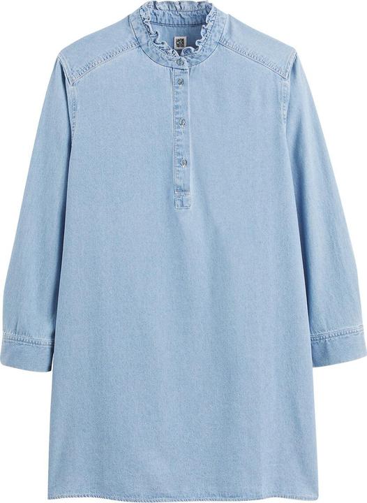 La Redoute Collections Kurzes Jeanskleid mit Rüschenkragen (44)