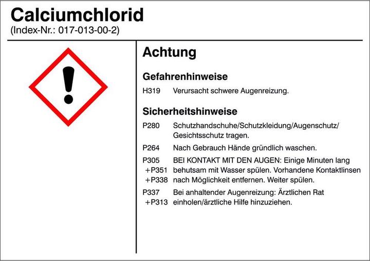 Productafbeelding SafetyMarking Etiketten gevaarlijke stoffen G006 Calciumchloride 10. (Gehoorbeschermingsetui)