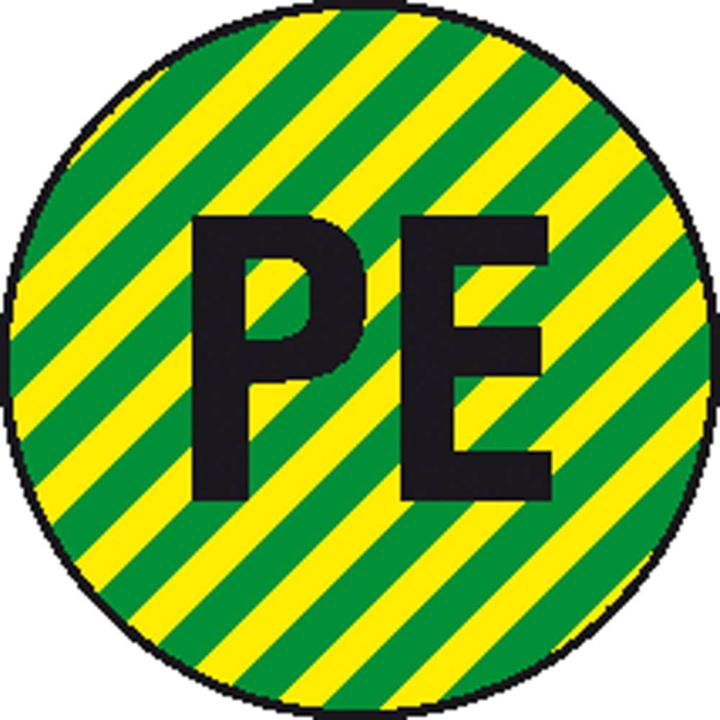 Actual product image SafetyMarking Labels PE Protective earth