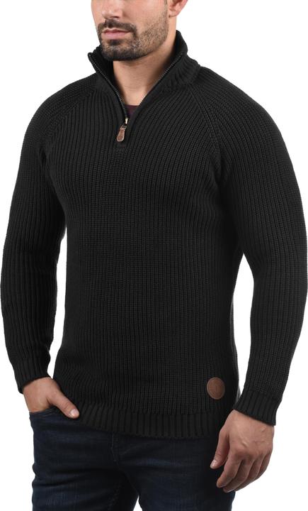 Actual product image Solid Xenox Men's Jumper Chunky Knit Pullover Troyer Made Of 100% Cotton (XL)