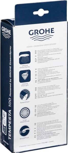 Actual product image Grohe Tempesta 100 hand shower (2 Beam types, 16.50 l/min)