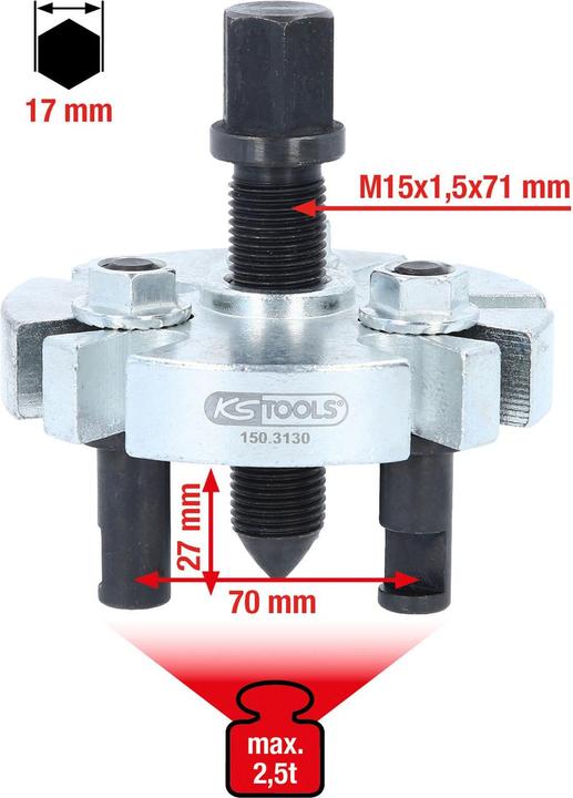 Actual product image KS Tools Universal pulley puller 3-arm. 90mm 15