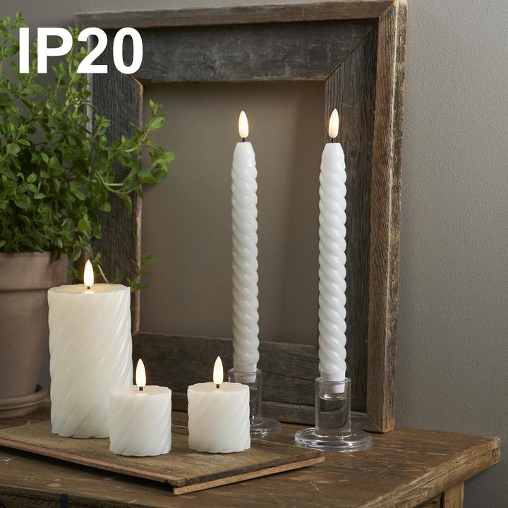 Immagine prodotto Star Trading Candele LED con funzione timer | Candele a LED bianche | Candele a LED con fiamma tremo (4 x)