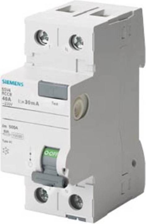 Immagine prodotto Siemens Interruttore FI Tipo AC A mA Un AC