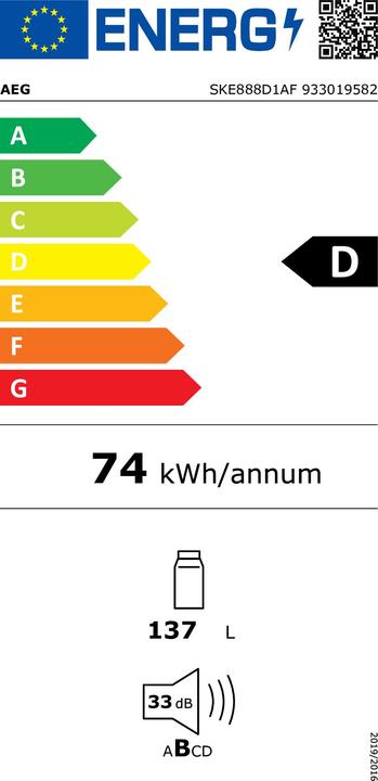 Energie-Label AEG Öko Santo SKE888D1AF (137 l)