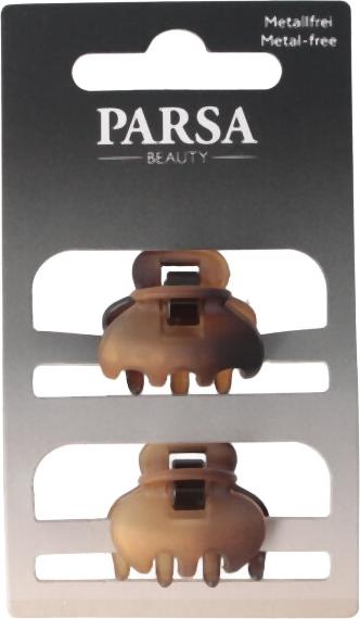 Produktbild Parsa Beauty PARSA Haarklammern Havanna, matt Klein, 2 Stk. metallfrei (2 Stk.)