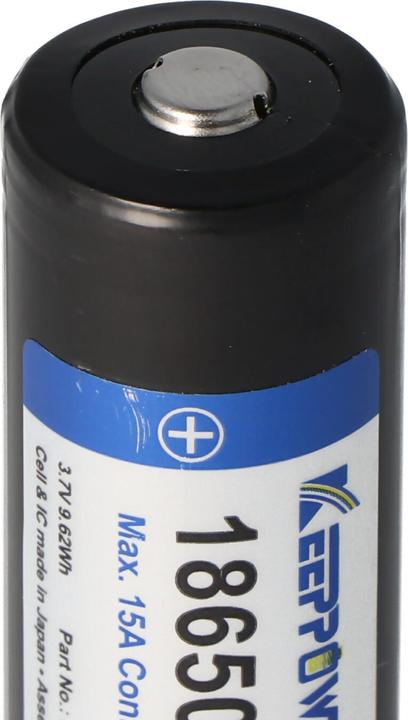 Produktbild Keeppower Akku R 18650 geschützt (Pluspol erhöht) (1 Stk., 18650, 2600 mAh)
