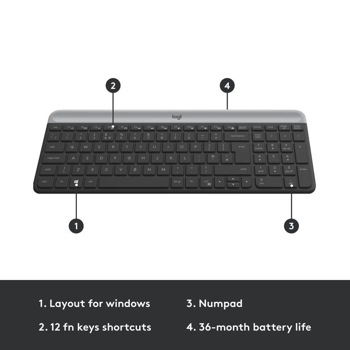 Produktbild Logitech MK470 Combo (CH, Kabellos, Docking)