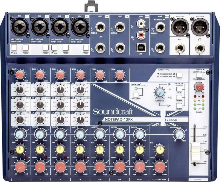 Soundcraft Table de mixage Notepad12FX