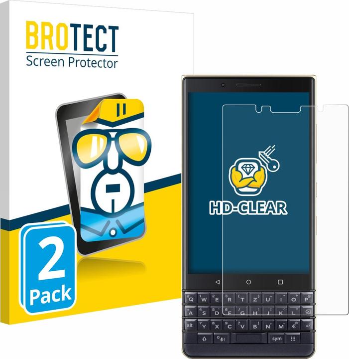 Actual product image BROTECT Screen Protector Clear (2 Piece, Blackberry KEY2 LE)