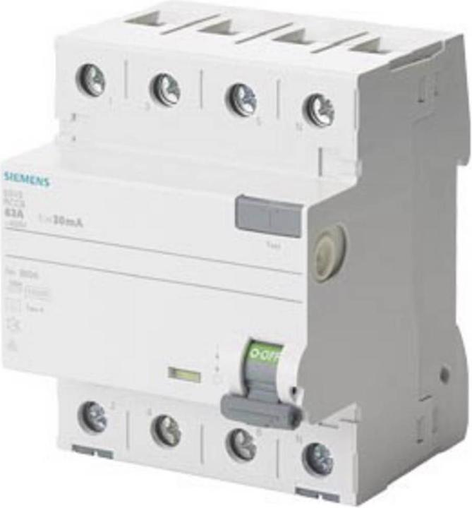 Actual product image Siemens Type A short-time delayed RCD A 30 mA Un
