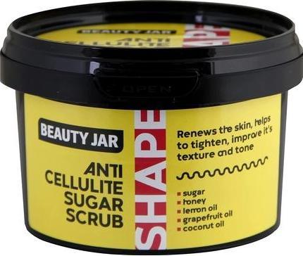 Actual product image Beauty Jar SHAPE Anti-Cellulite Sugar Scrub 7.05 Oz (250g) with Sugar, Honey, Lemon and Grapefruit Oil, Coconut