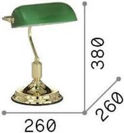Actual product image Ideal lux LAWYER table lamp E27 ⌀260mm chrome 045047 (E27)