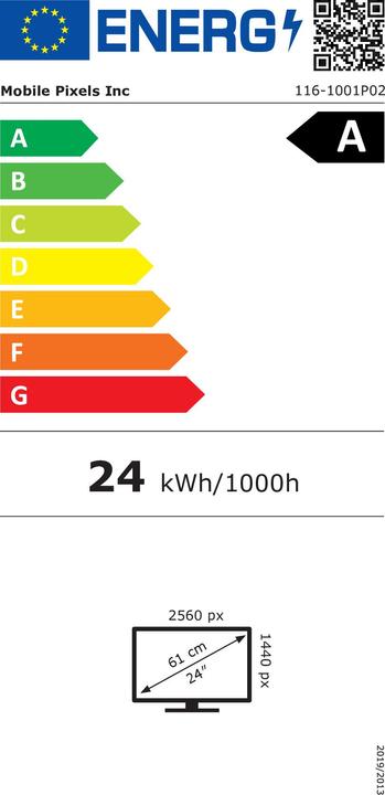 Energie-Label Mobile Pixels Geminos X (2560 x 1440 Pixel, 24")