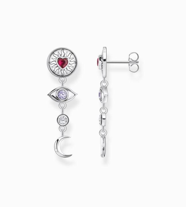 Immagine prodotto Thomas Sabo Orecchini talismani cosmici con pietre colorate argento annerito (Argento)