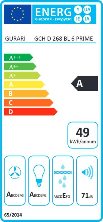 Energy Label Gurari GCH D 268 BL 6 PRIME