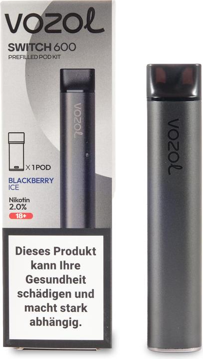 Actual product image Vozol Switch 600, Black & Blackberry ICE (Freshness)