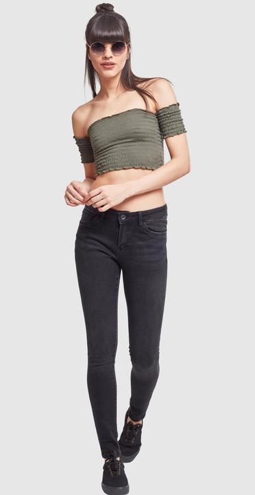 Immagine prodotto Urban Classics Top donna con spalla fredda accorciata e fumo (L)