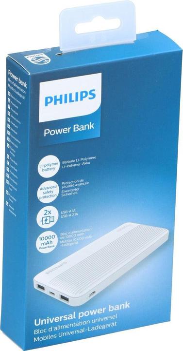 Produktbild Philips DLP7719N/00 - Power Bank mit 2 USB Eingang und USB-C Eingang - LED Indicator - 10000 mAh - W (10000 mAh, 37 W, 37 Wh)